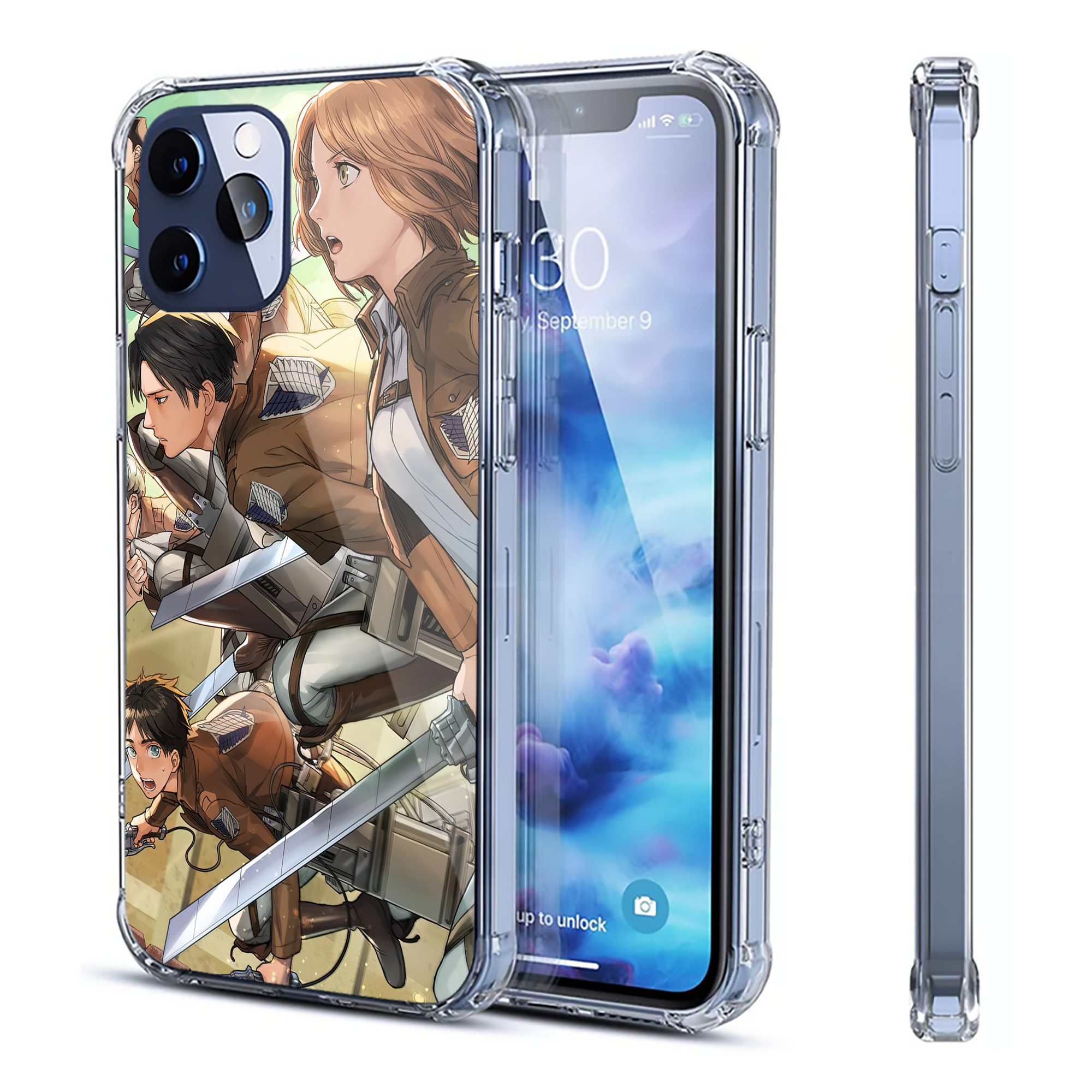 （画像用） 進撃の巨人 Attack on Titan 【iPhone 12シリーズ対応】透明スマホケース（クリアソフトケース）